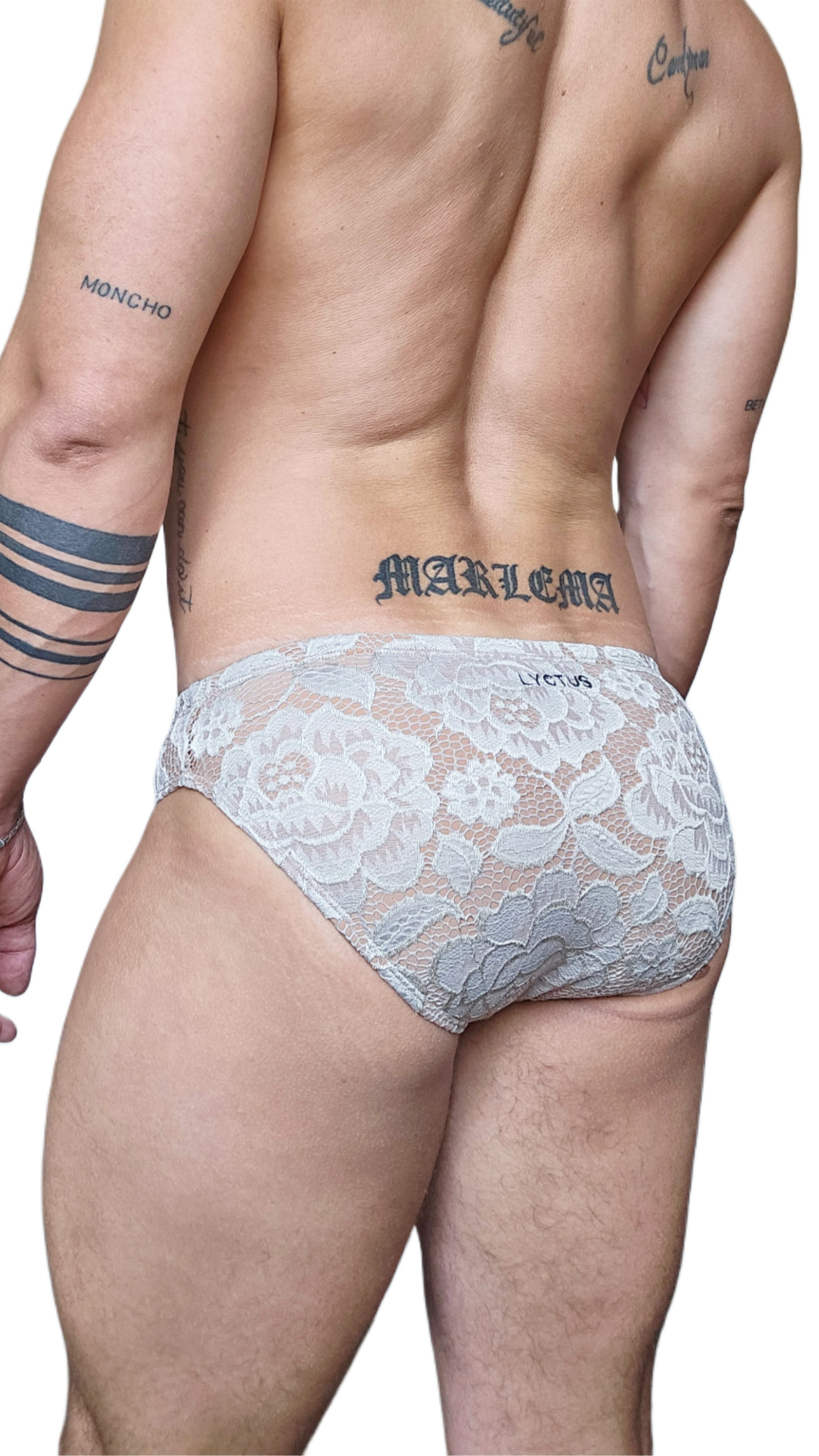 LACE FLOWER BRIEF champagne (on demand)