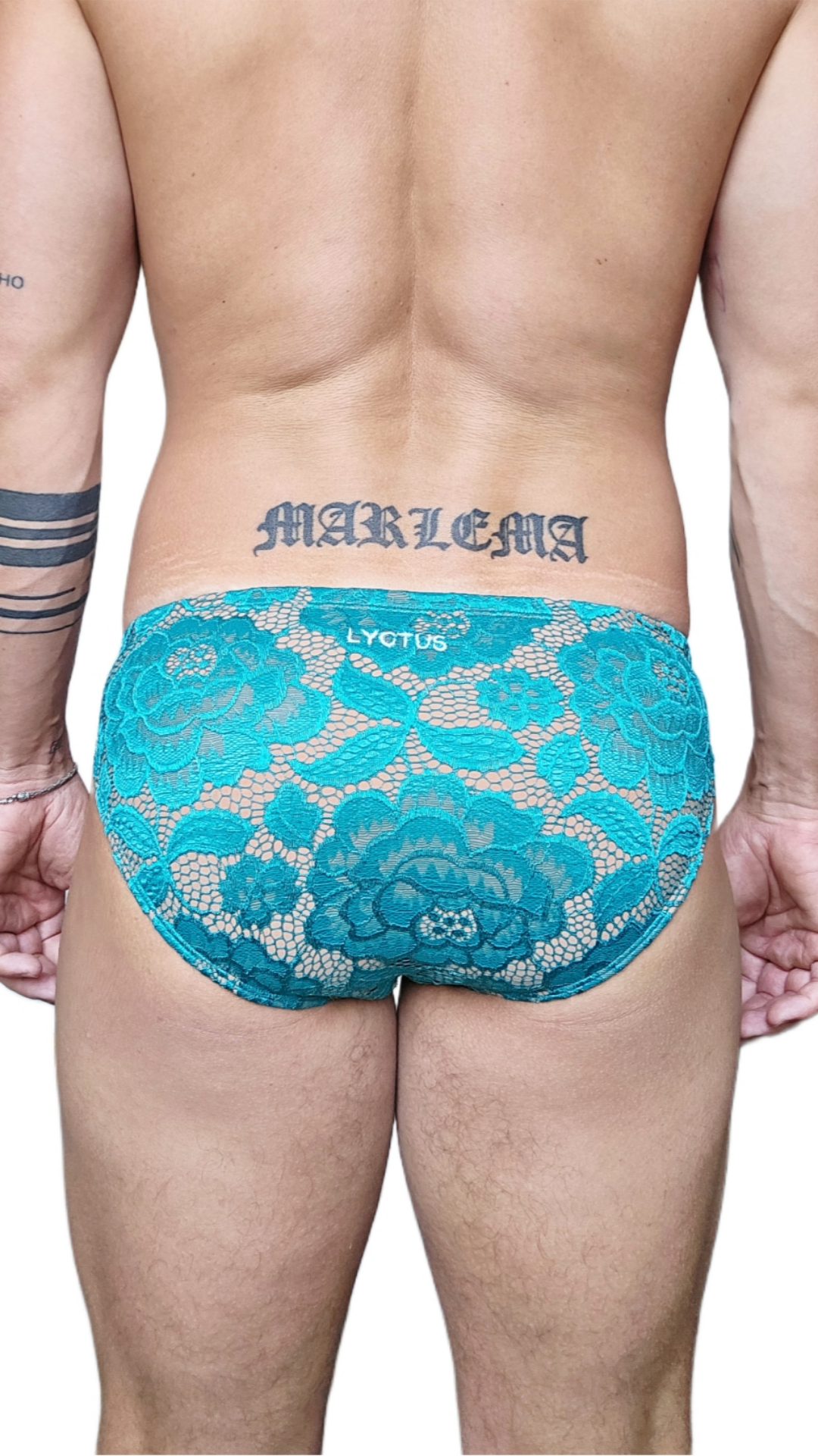LACE FLOWER BRIEF green (on demand)